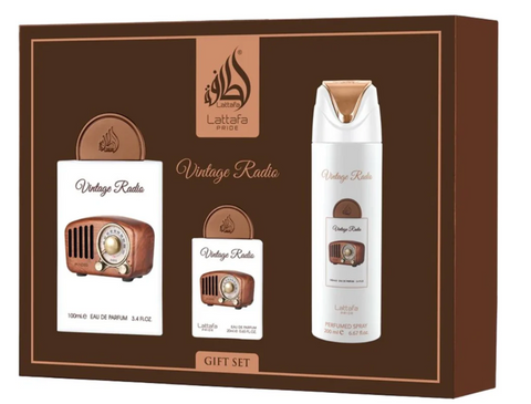 Lattafa Pride Vintage Radio Gift Set