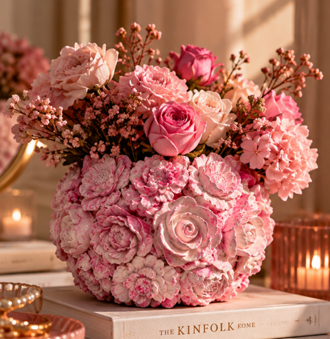 Vaas Alla Roze-Wit