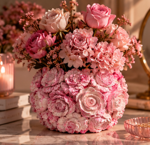 Vaas Alla Roze-Wit