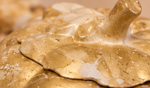 Pumpkin Kaars 2 – Marmer Wit/Goud